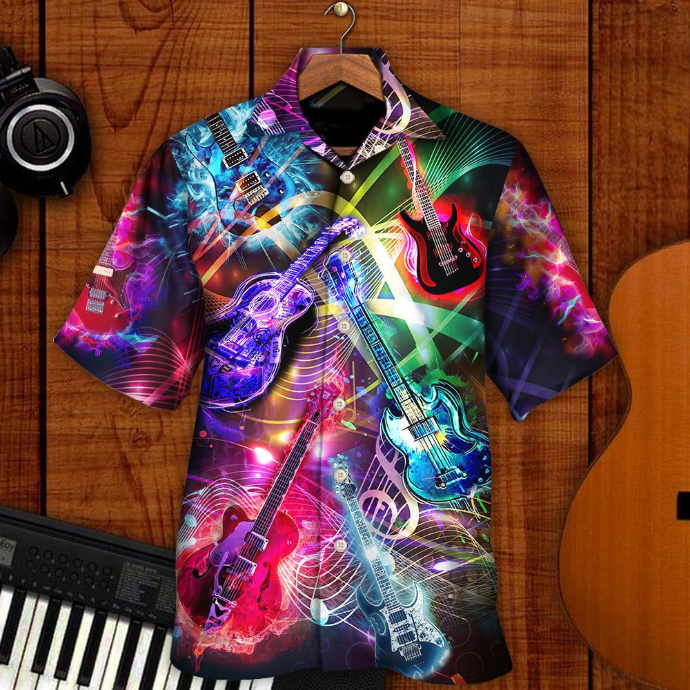 Guitar Is All You Need Neon Amazing Hawaiian Shirt