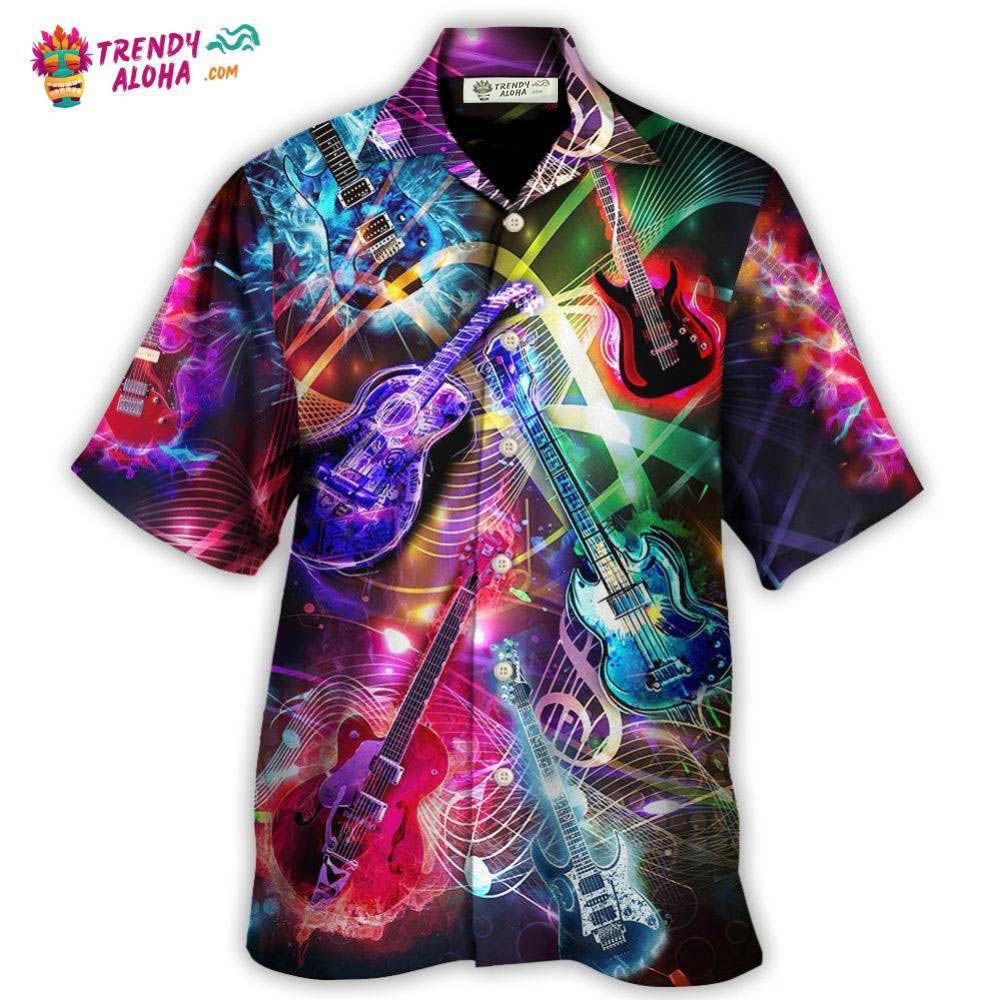 Guitar Is All You Need Neon Amazing Hawaiian Shirt – Trendy Aloha Guitar Is All You Need Neon Amazing Hawaiian Shirt – Trendy Aloha