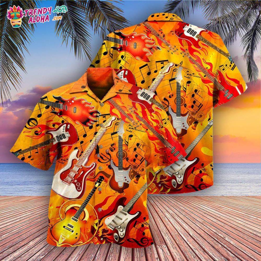 Guitar Is My Life Notes Hawaiian Shirt - Trendy Aloha - Trendy Aloha