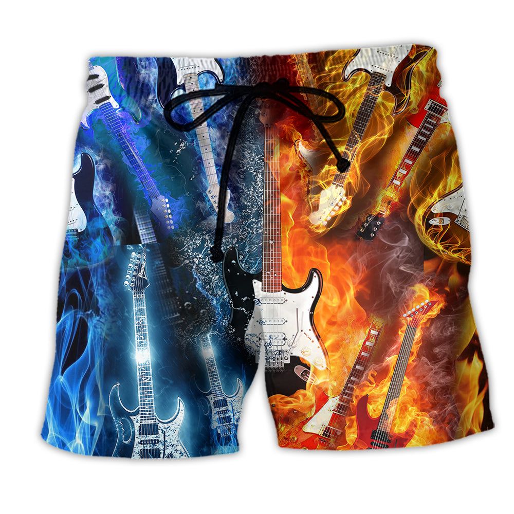Guitar Is Therapy Music Is Life Trendy Aloha Hawaiian Beach Shorts Guitar Is Therapy Music Is Life Trendy Aloha Hawaiian Beach Shorts