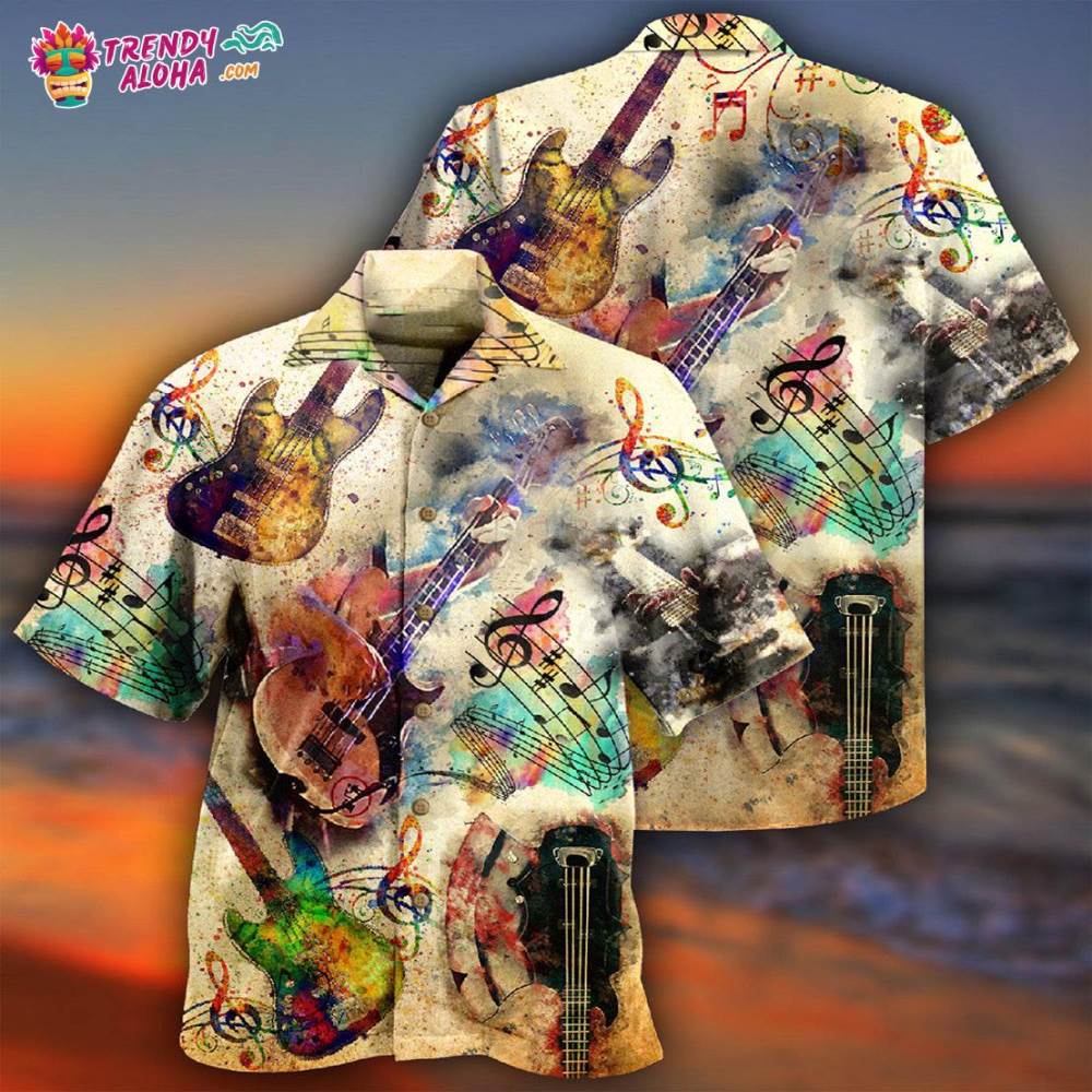 Guitar Its Like Guitar But Way Cooler Bass Guitar Hawaiian Shirt – Trendy Aloha