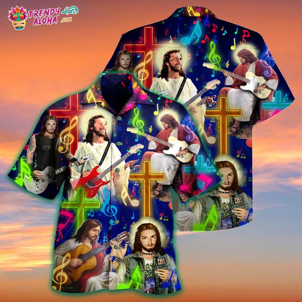 Guitar Jesus Love Guitar Hawaiian Shirt – Trendy Aloha
