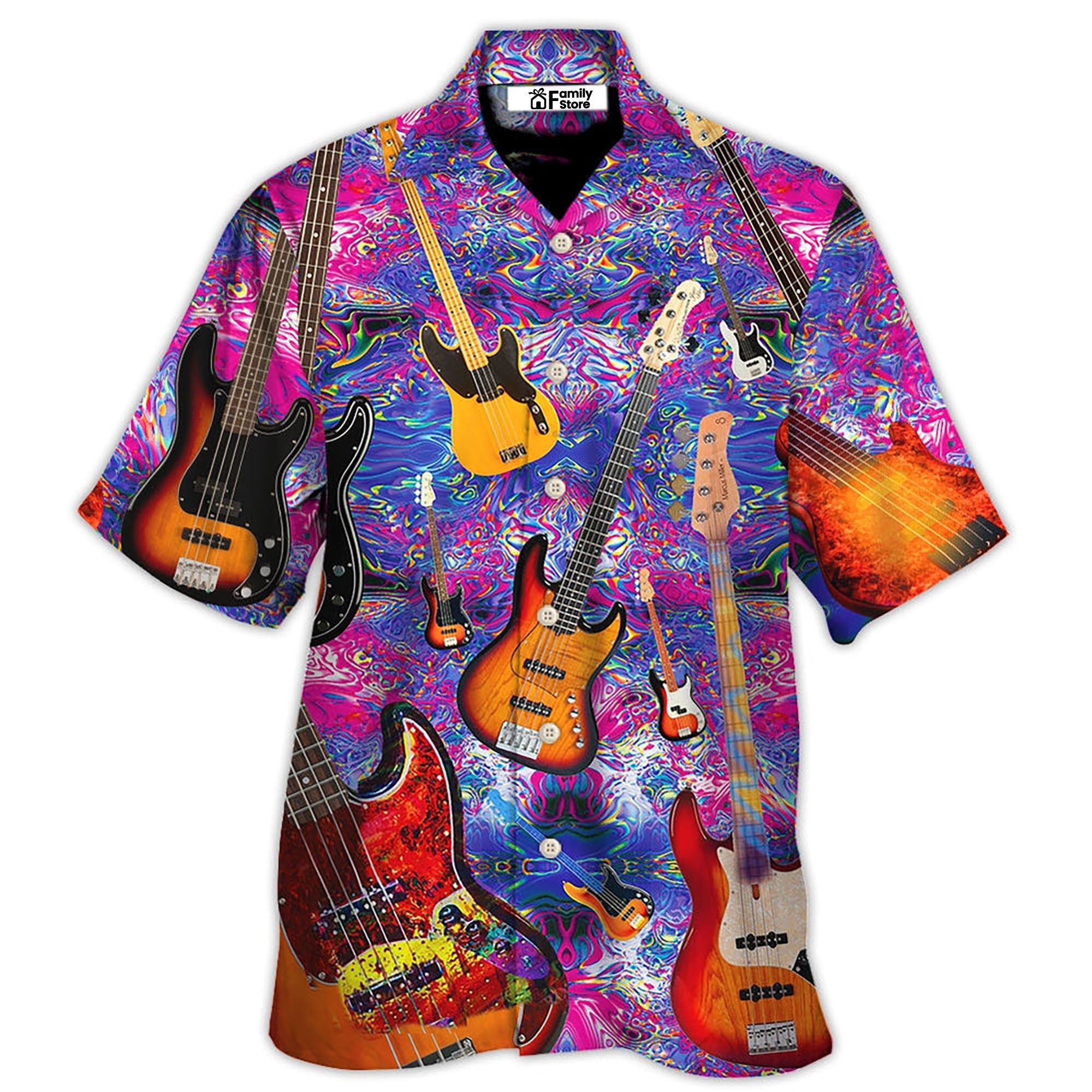 Guitar Life Love Purple Style Hawaiian Shirt Guitar Life Love Purple Style Hawaiian Shirt