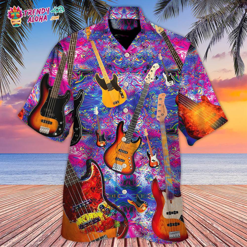 Guitar Life Love Purple Style Hawaiian Shirt – Trendy Aloha