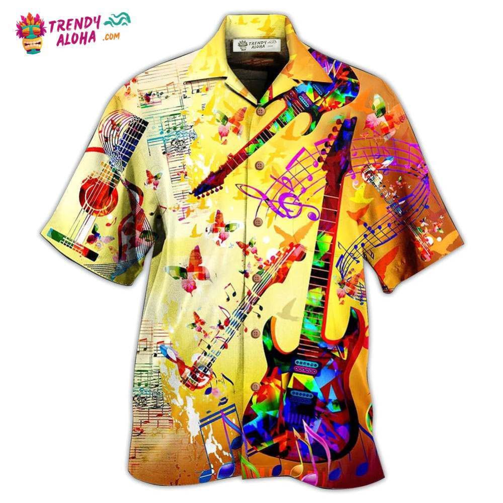 Guitar Love Butterfly Hawaiian Shirt – Trendy Aloha