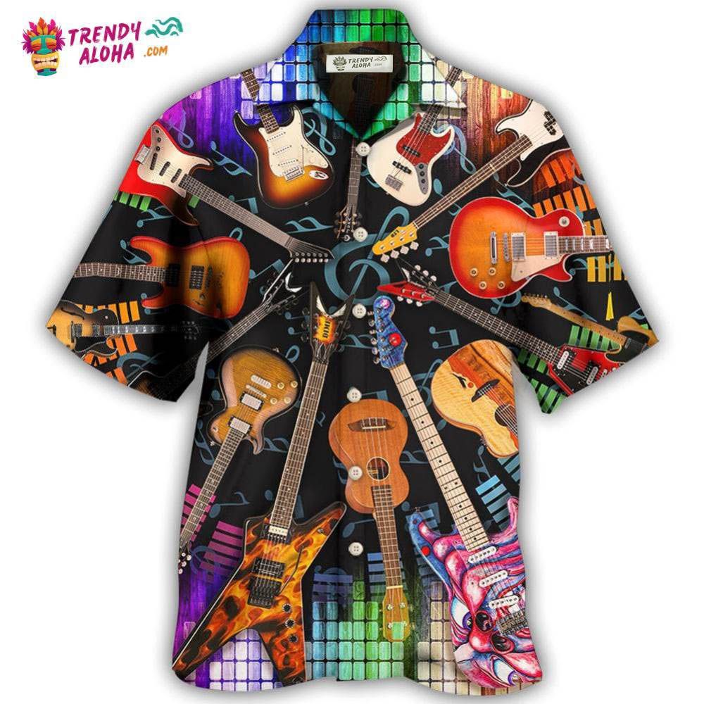 Guitar Love Music Style Hawaiian Shirt – Trendy Aloha Guitar Love Music Style Hawaiian Shirt – Trendy Aloha