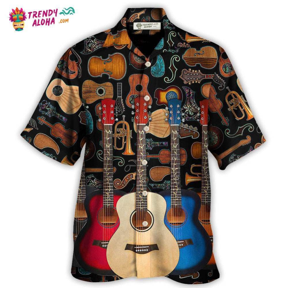 Guitar Lover Happy Life With Music Hawaiian Shirt – Trendy Aloha Guitar Lover Happy Life With Music Hawaiian Shirt – Trendy Aloha