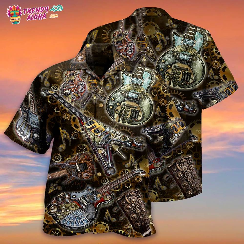 Guitar Machine Style Hawaiian Shirt – Trendy Aloha