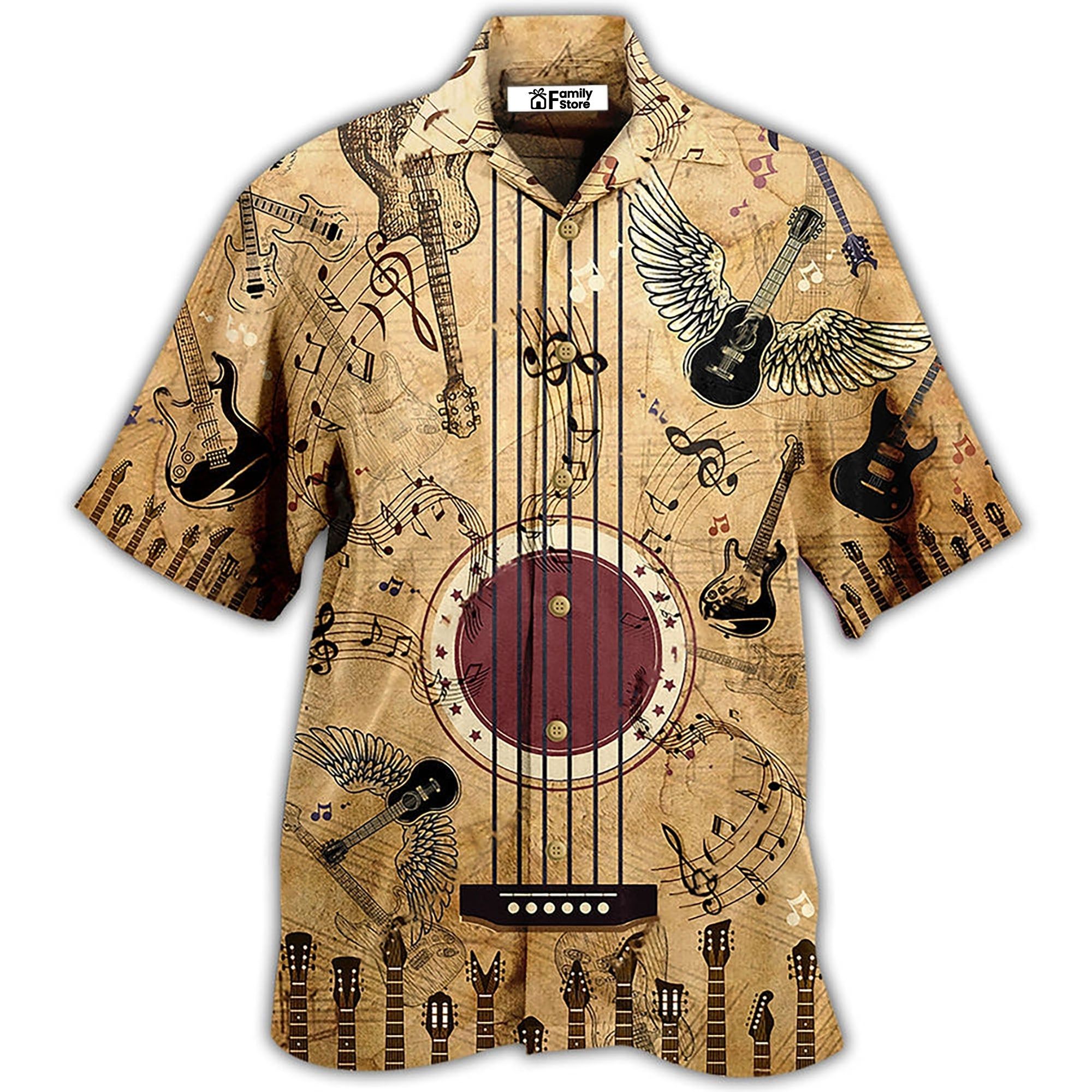 Guitar Music Amazing Guitar Vintage Hawaiian Shirt