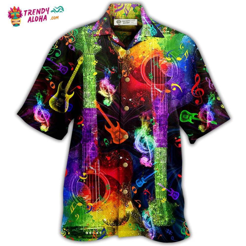 Guitar Music Amazing Rainbow Hawaiian Shirt – Trendy Aloha Guitar Music Amazing Rainbow Hawaiian Shirt – Trendy Aloha