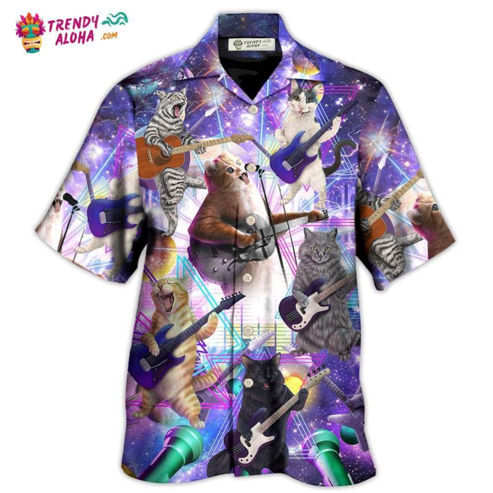 Guitar Music Cat Playing Guitar And Galaxy Hawaiian Shirt – Trendy Aloha Guitar Music Cat Playing Guitar And Galaxy Hawaiian Shirt – Trendy Aloha