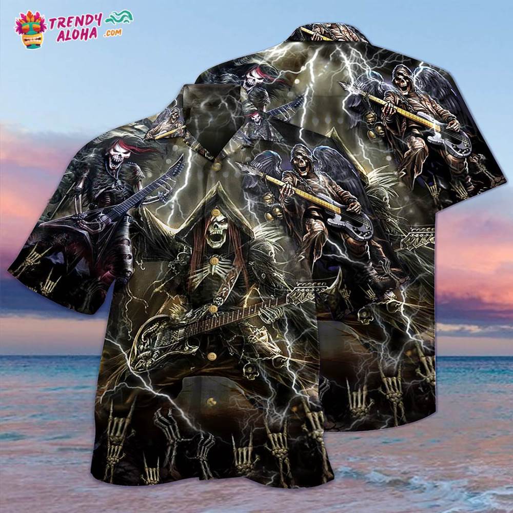 Guitar Music Get High With Music Dark Style Hawaiian Shirt – Trendy Aloha