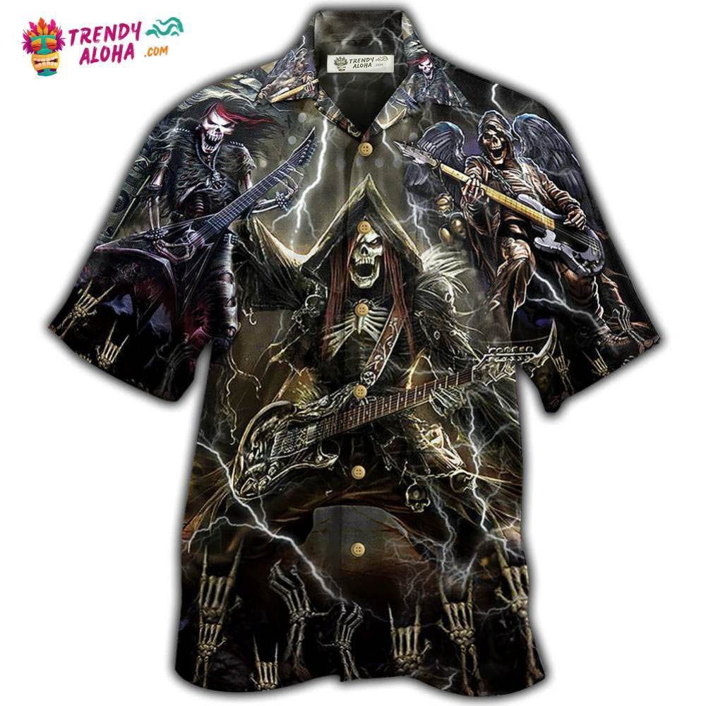 Guitar Music Get High With Music Dark Style Hawaiian Shirt – Trendy Aloha