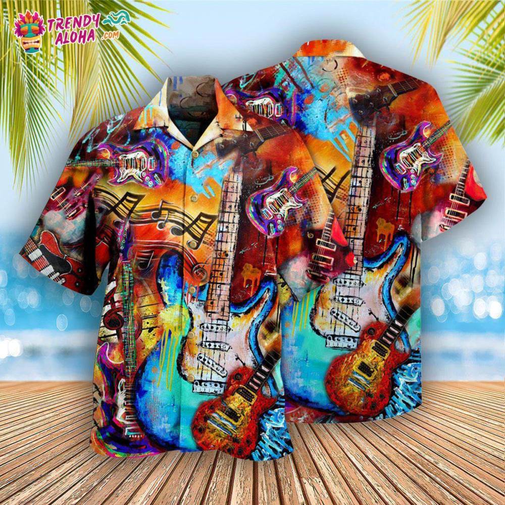 Guitar Music Guitar Go Where Hawaiian Shirt - Trendy Aloha - Trendy Aloha