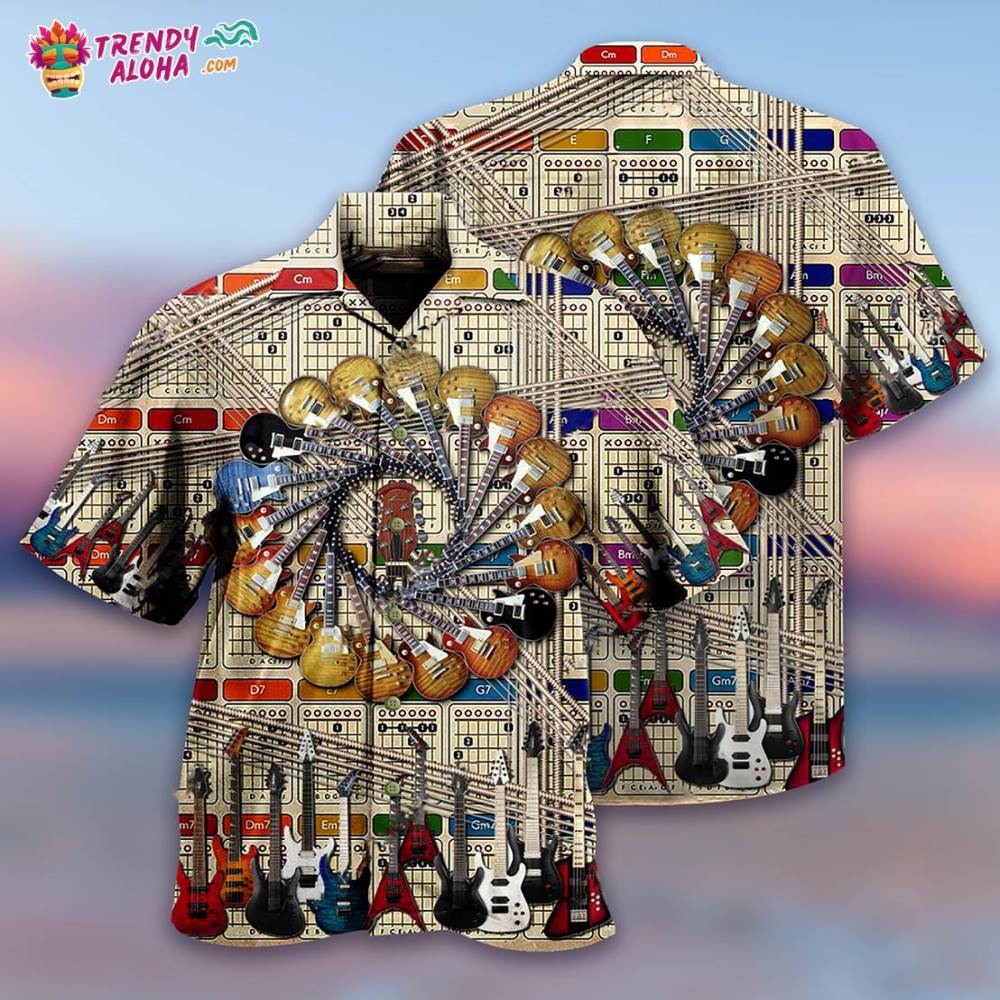 Guitar Music I Love Electric Guitar Hawaiian Shirt – Trendy Aloha
