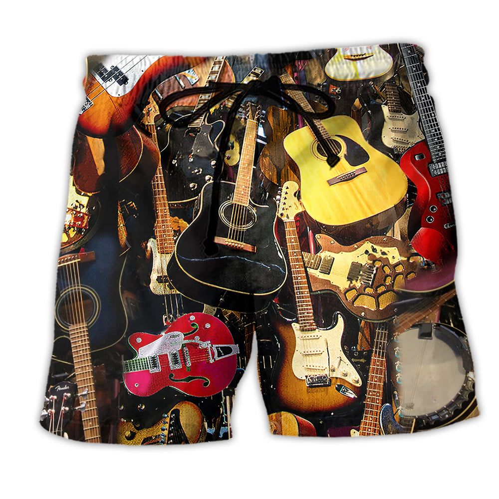 Guitar Music You Can Have Trendy Aloha Hawaiian Beach Shorts Guitar Music You Can Have Trendy Aloha Hawaiian Beach Shorts