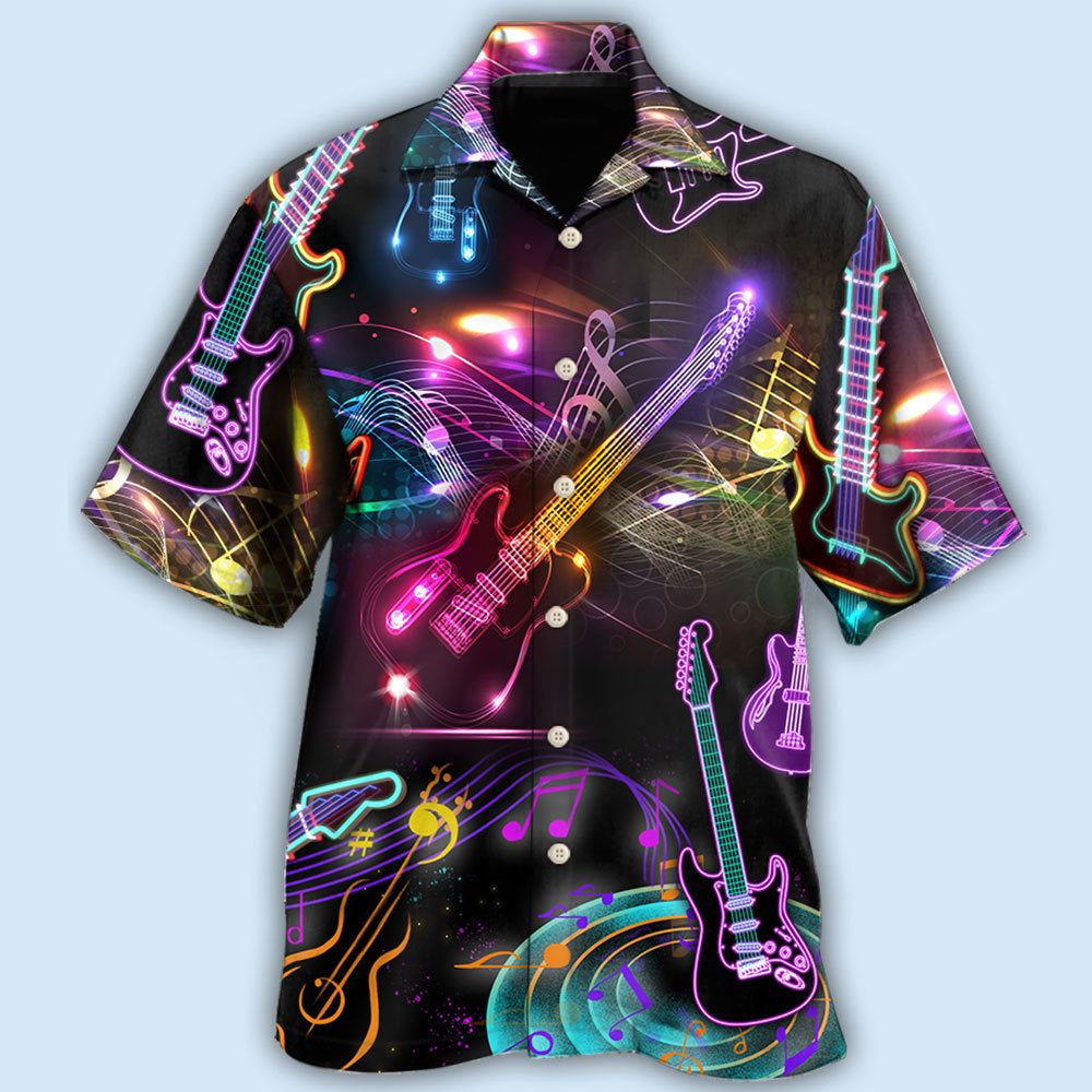 Guitar Neon Amazing Art Hawaiian Shirt