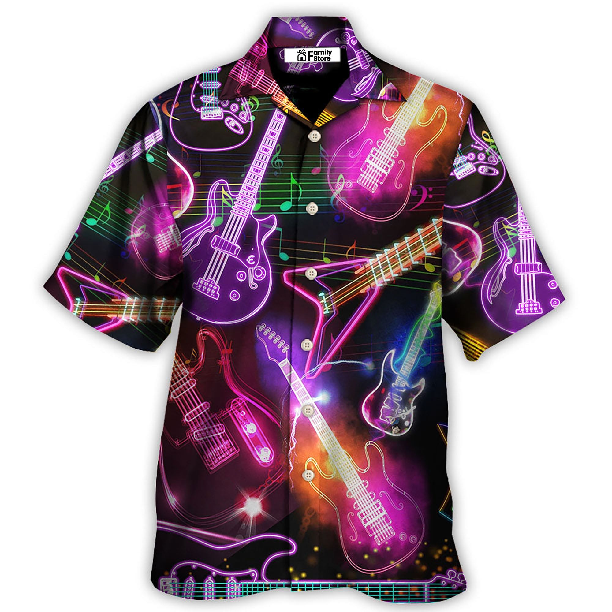 Guitar Neon Amazing Christmas Hawaiian Shirt Guitar Neon Amazing Christmas Hawaiian Shirt
