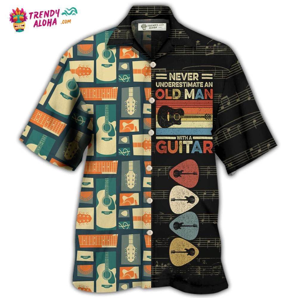 Guitar Never Underestmate An Old Man With A Guitar Hawaiian Shirt – Trendy Aloha Guitar Never Underestmate An Old Man With A Guitar Hawaiian Shirt – Trendy Aloha