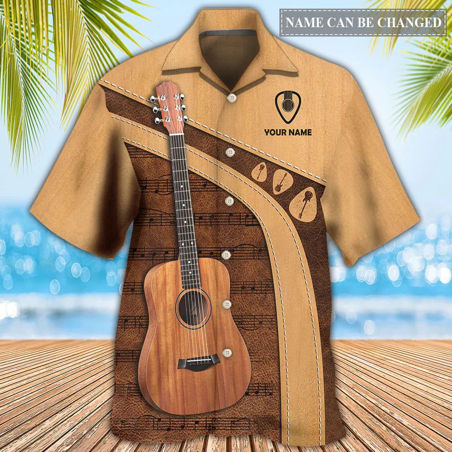 Guitar Old Guitarist And The Pick Personalized Hawaiian Shirt