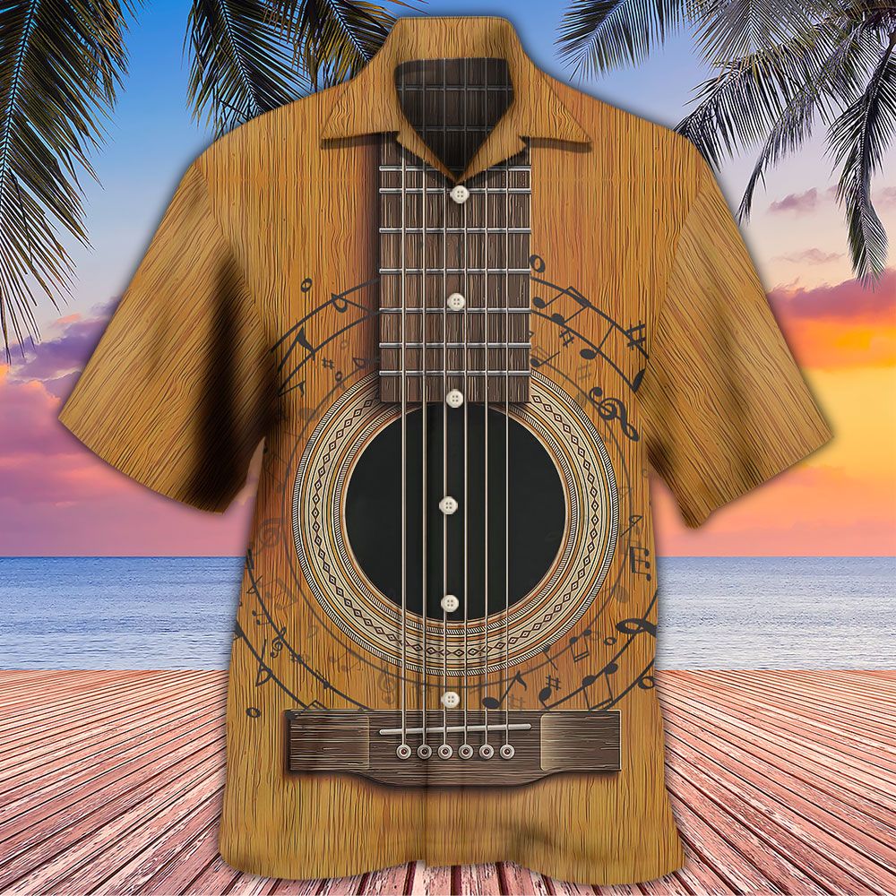 Guitar Old Retro Music Lover Hawaiian Shirt