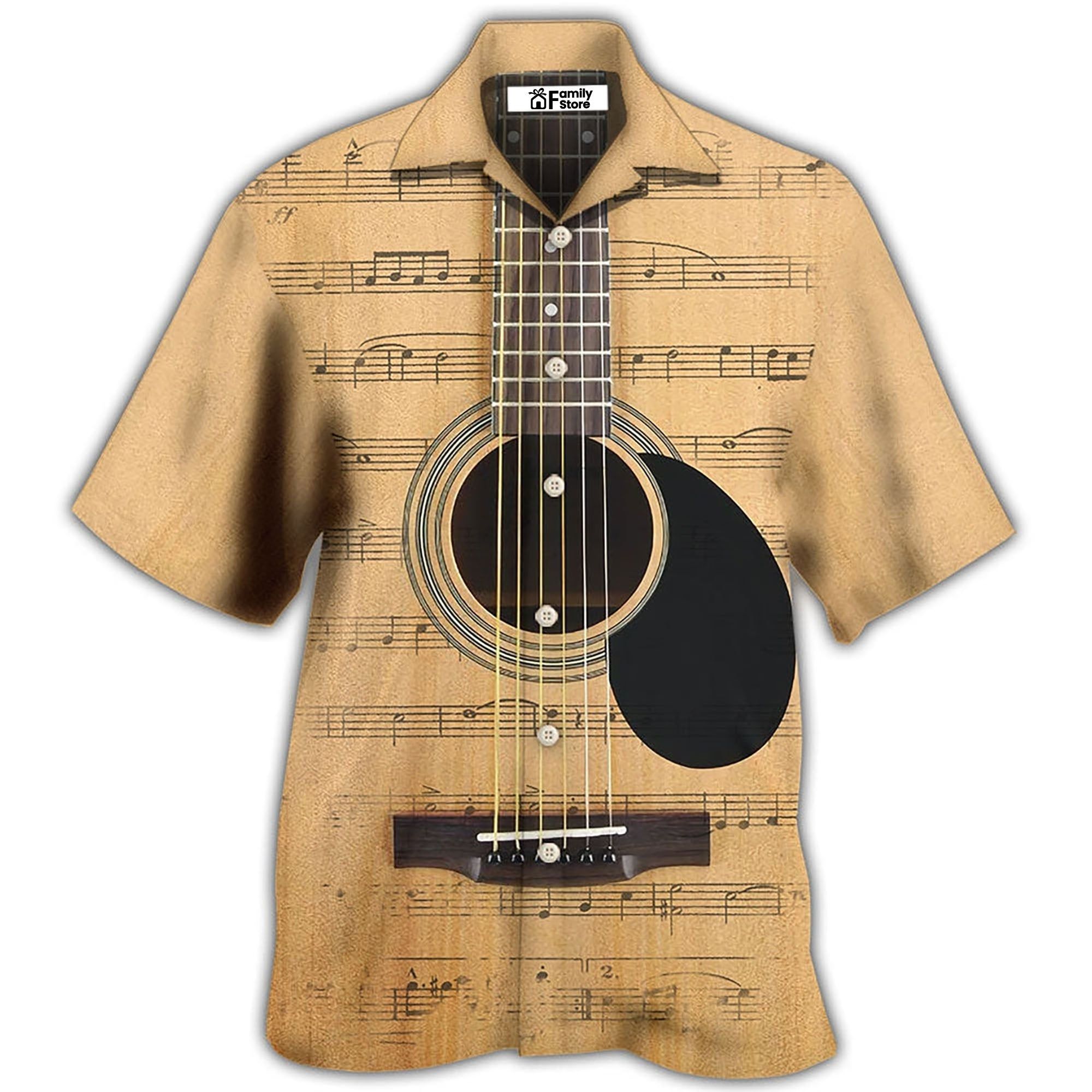 Guitar Retro Music Note Hawaiian Shirt Guitar Retro Music Note Hawaiian Shirt