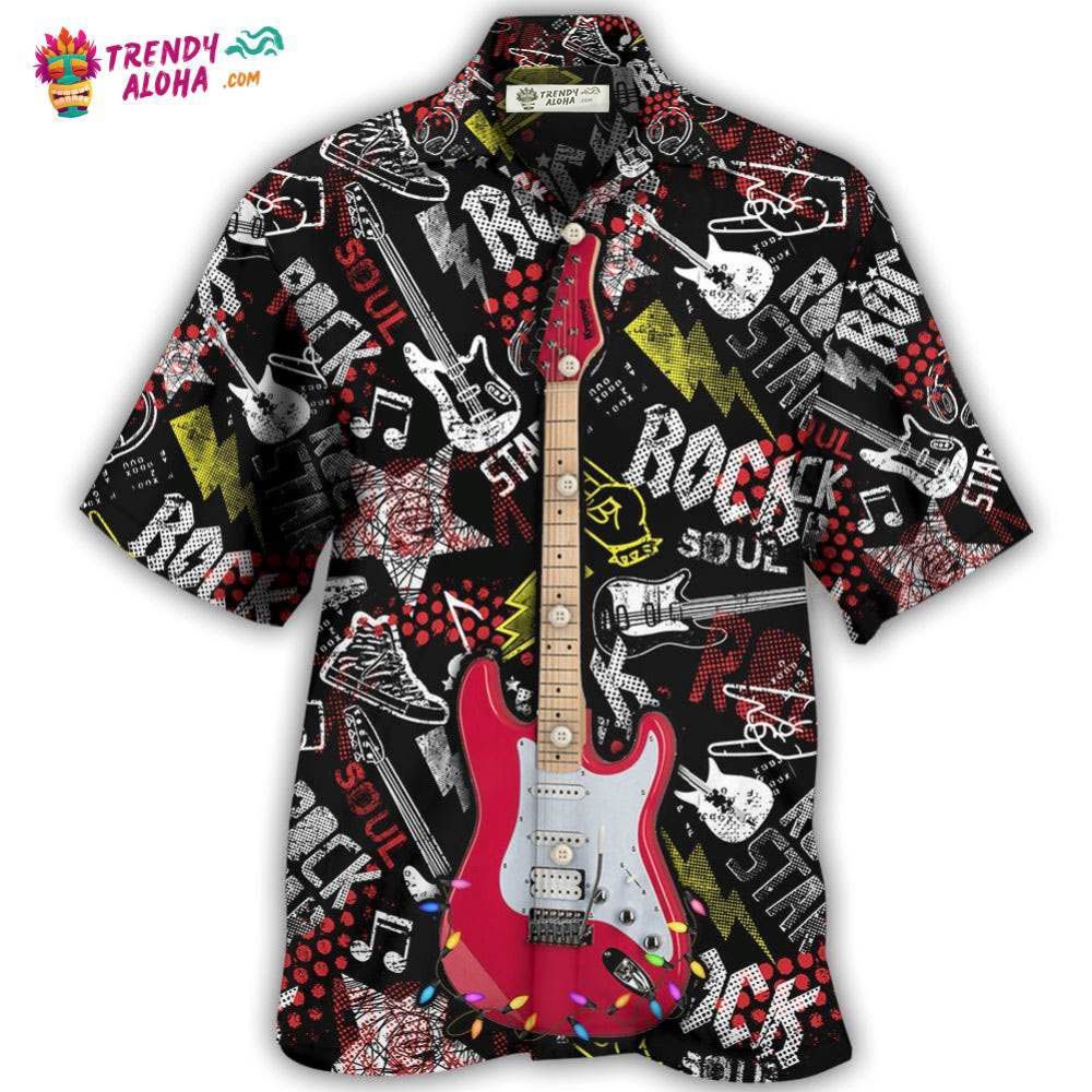 Guitar Rock Soul Merry Christmas Happy Hawaiian Shirt – Trendy Aloha