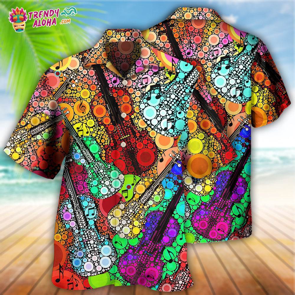 Guitar Scroll Bubble Hawaiian Shirt – Trendy Aloha