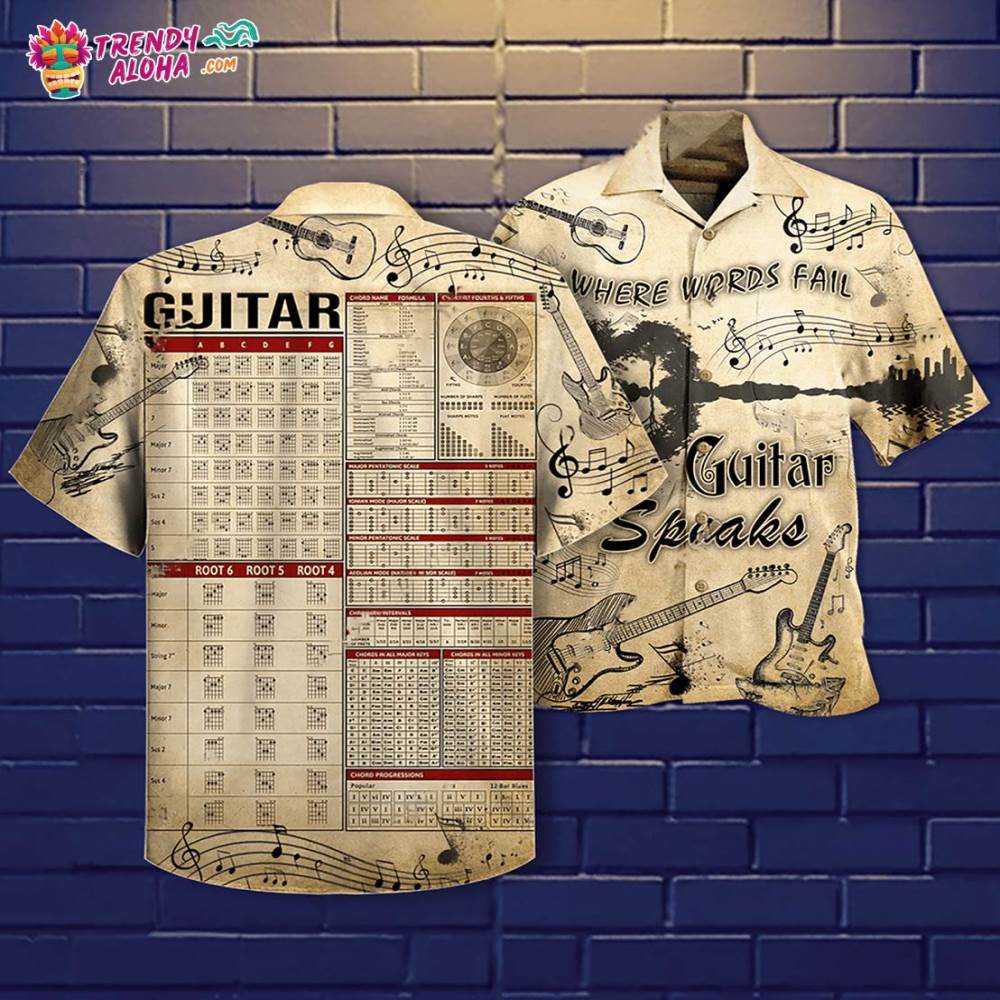 Guitar Speaks Love It Hawaiian Shirt – Trendy Aloha