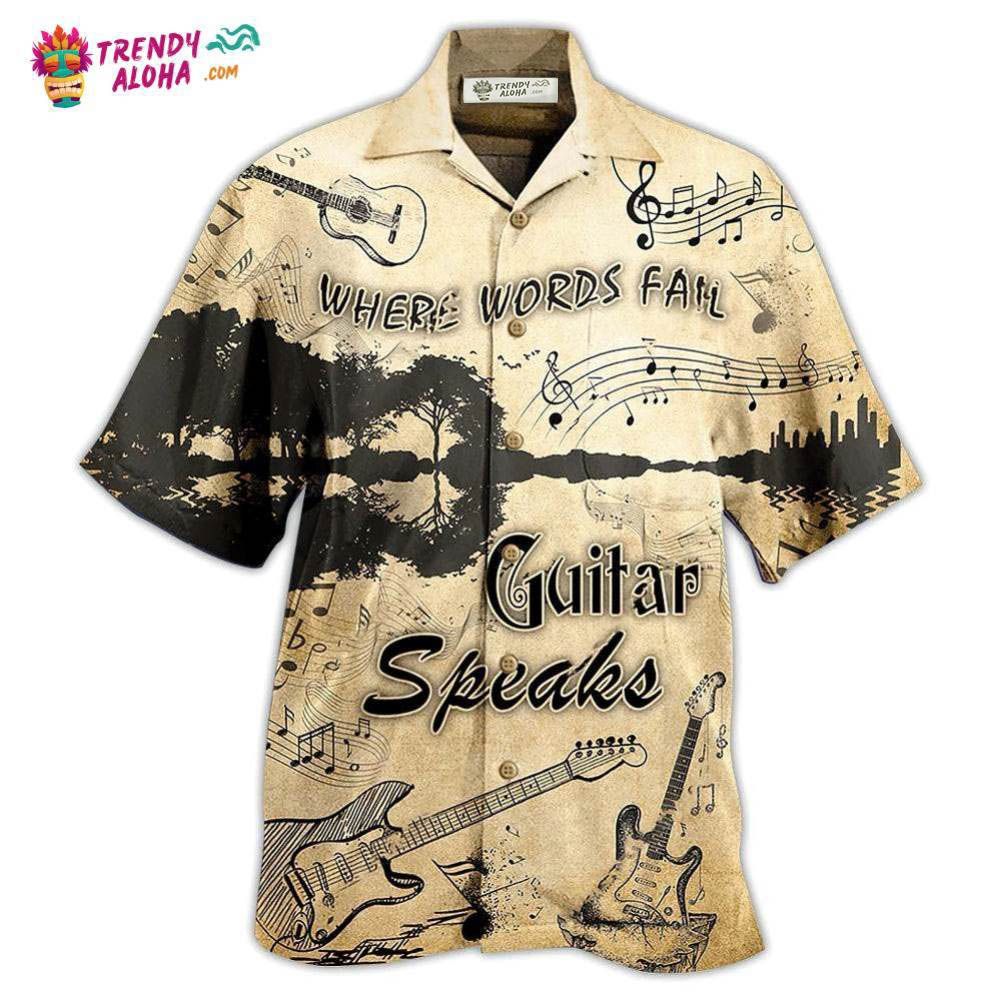 Guitar Speaks Love It Hawaiian Shirt – Trendy Aloha Guitar Speaks Love It Hawaiian Shirt – Trendy Aloha