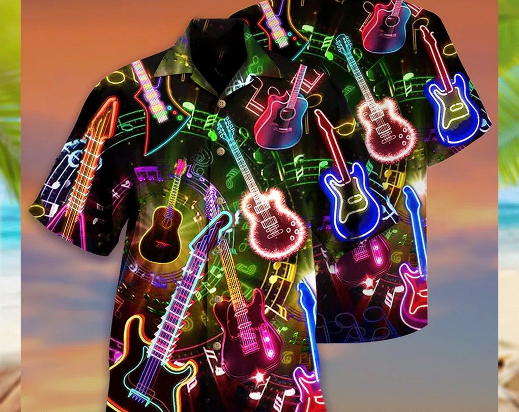 Guitar Trendy Hawaiian Shirt, Guitar All You Need Is A Guitar, Gifts For Bachelor Party, Hawaiian Set Gift, Funny Trendy Hawaiian Shirt, Aloha Men Shirt.