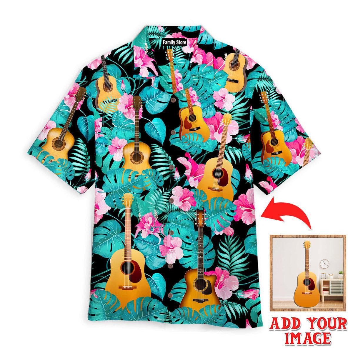 Guitar Tropical Custom Hawaiian Shirt Guitar Tropical Custom Hawaiian Shirt