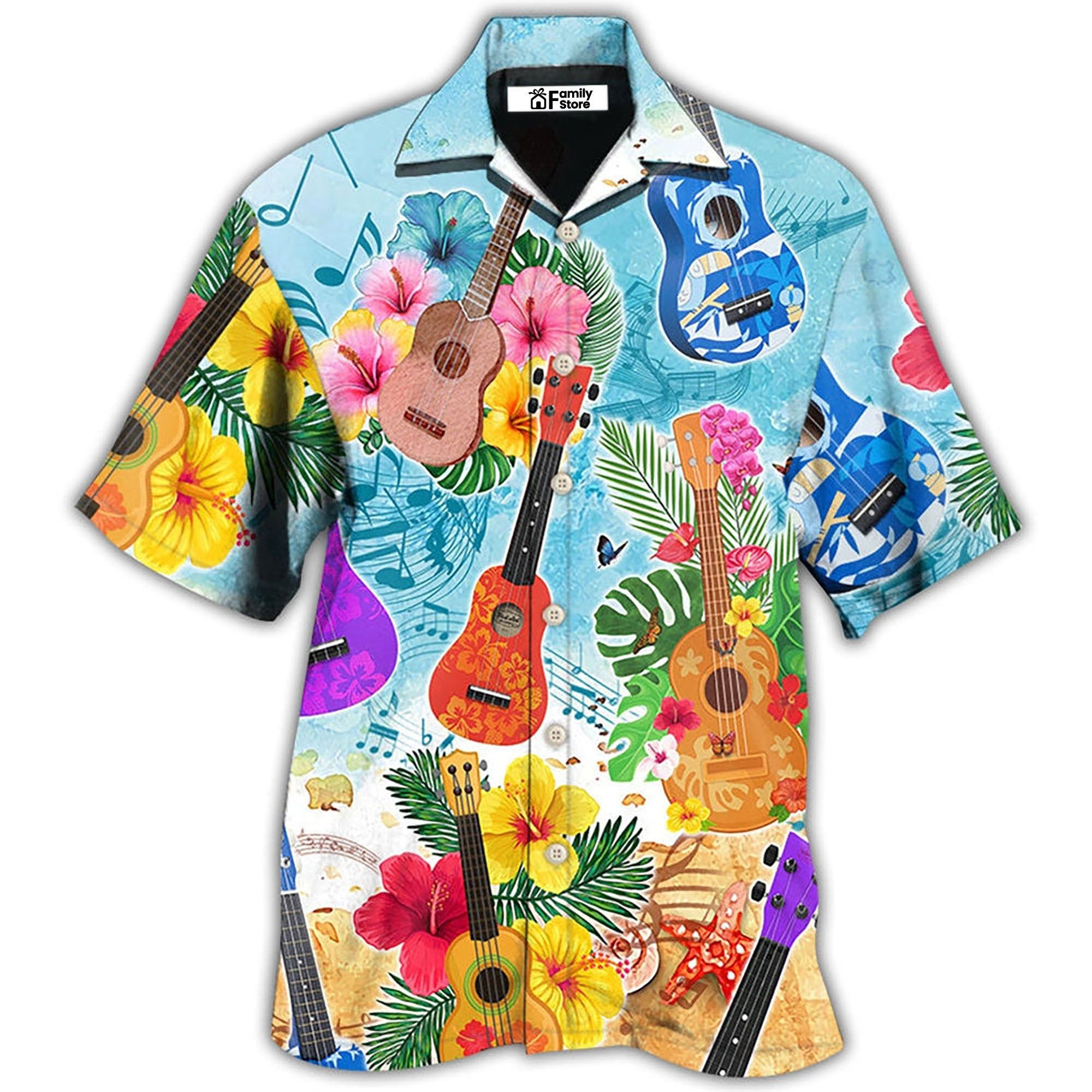 Guitar Tropical Hawaii Ukulele Hawaiian Shirt Guitar Tropical Hawaii Ukulele Hawaiian Shirt