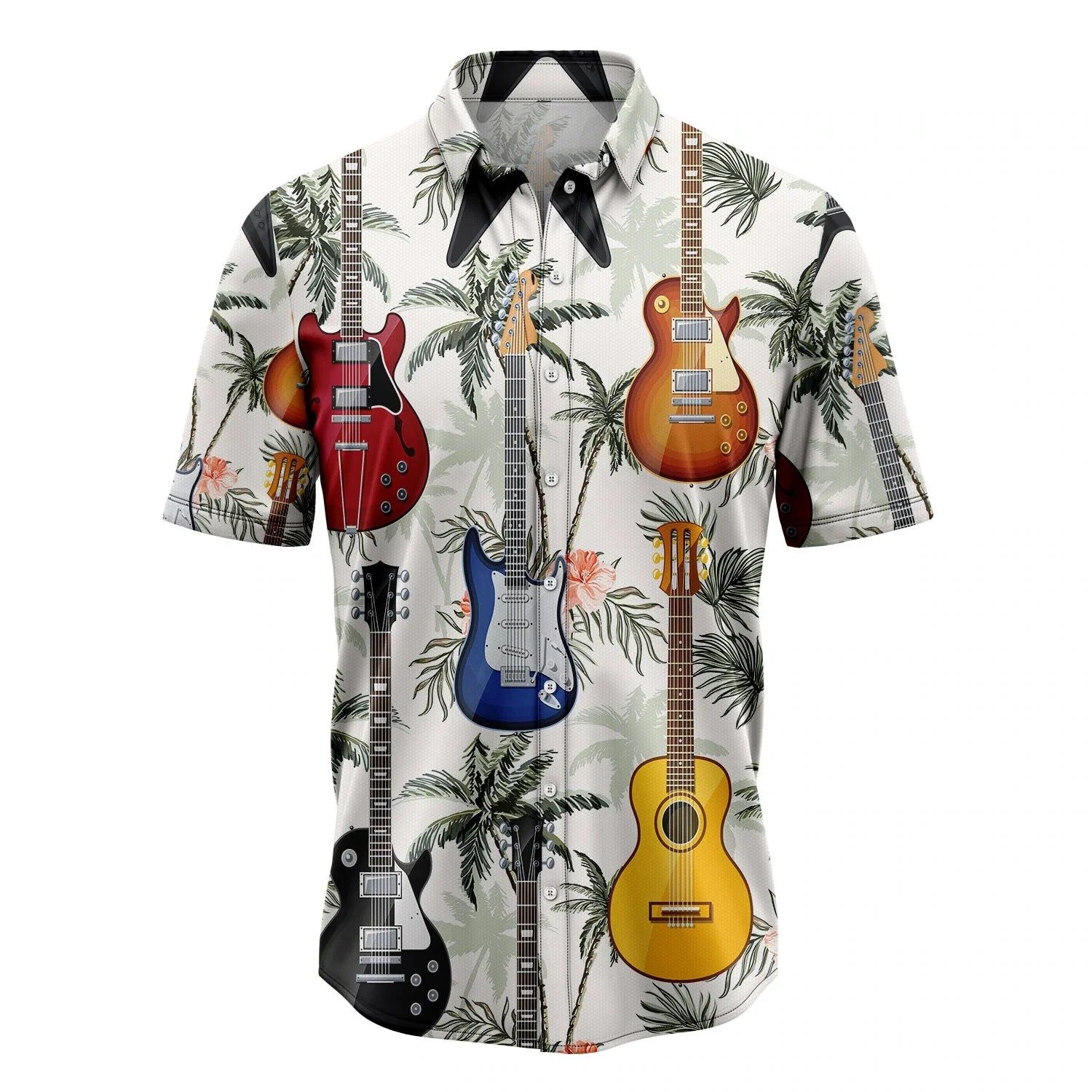 Guitar Tropical Vintage Hawaiian Shirt, Summer Gift, Hawaiian Shirts For Men And Women Aloha Beach Shirt Guitar Tropical Vintage Hawaiian Shirt, Summer Gift, Hawaiian Shirts For Men And Women Aloha Beach Shirt
