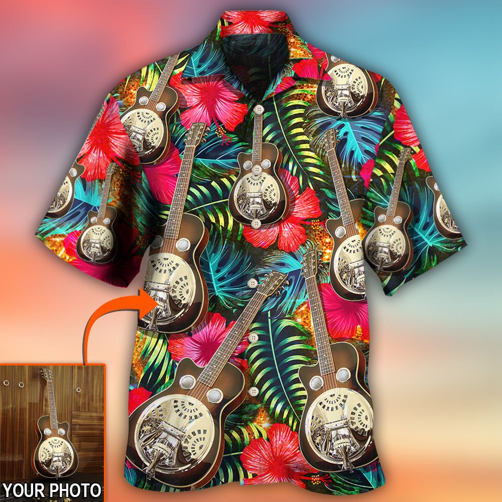 Guitar Various Style Tropical Custom Photo Hawaiian Shirt