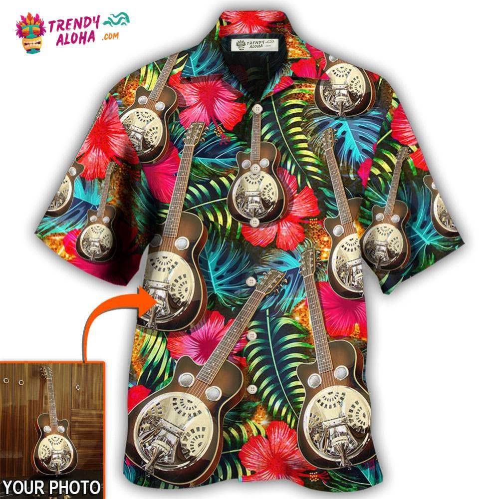 Guitar Various Style Tropical Custom Photo Hawaiian Shirt – Trendy Aloha Guitar Various Style Tropical Custom Photo Hawaiian Shirt – Trendy Aloha