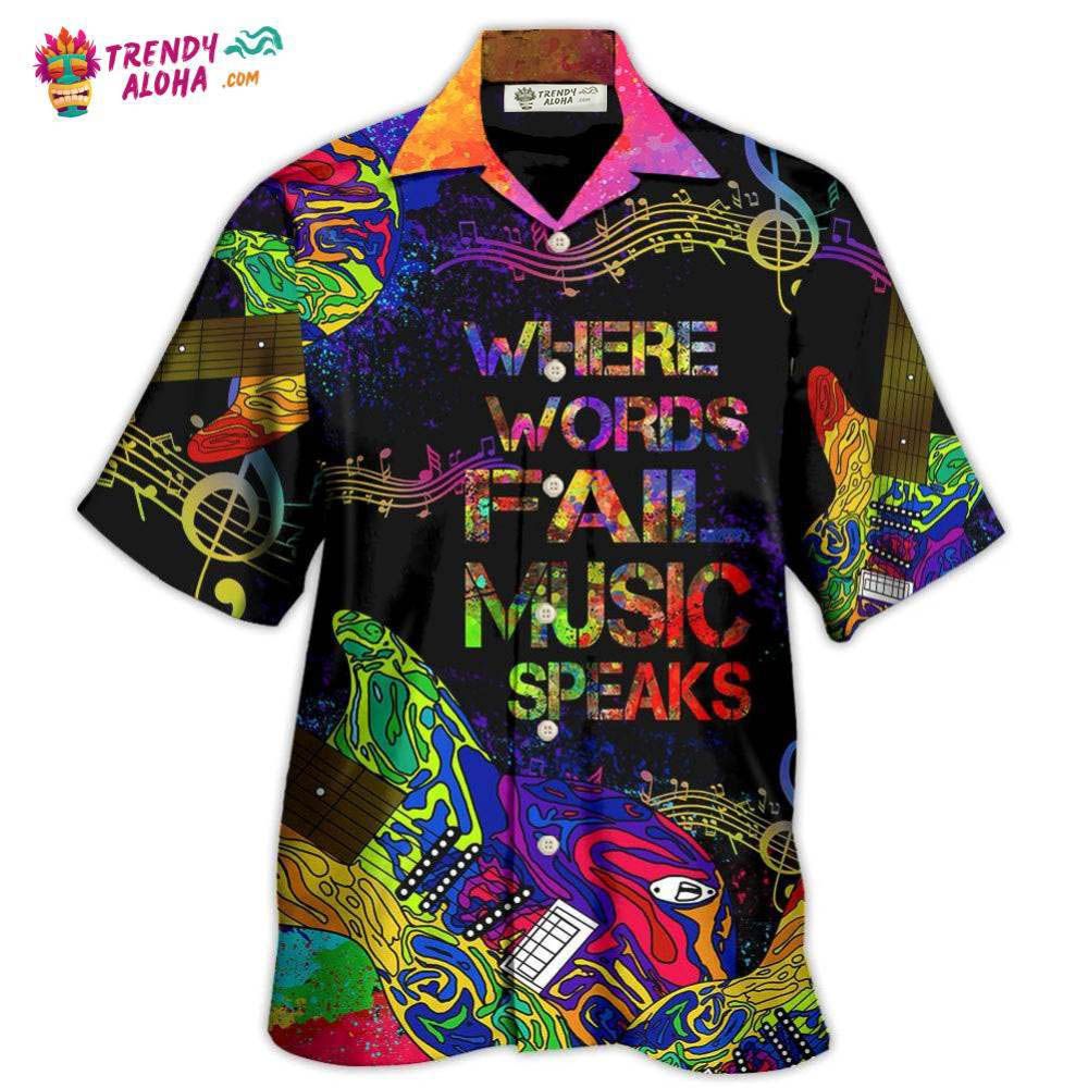 Guitar Where Music Speaks Hawaiian Shirt – Trendy Aloha Guitar Where Music Speaks Hawaiian Shirt – Trendy Aloha
