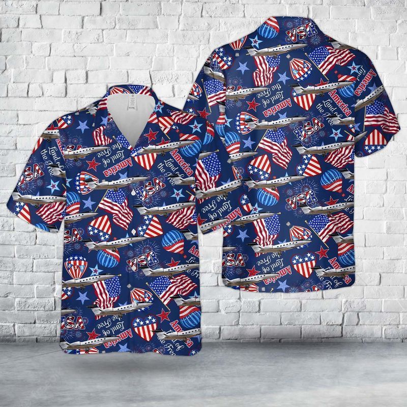 Gulfstream, 4Th Of July Trendy Hawaiian Shirt, Short Sleeve Trendy Hawaiian Shirt For Men