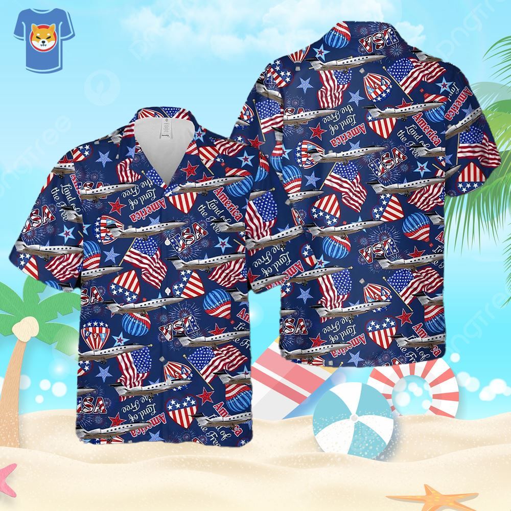Gulfstream G500 4Th Of July Design 1 Hawaiian Shirt For Men And Women