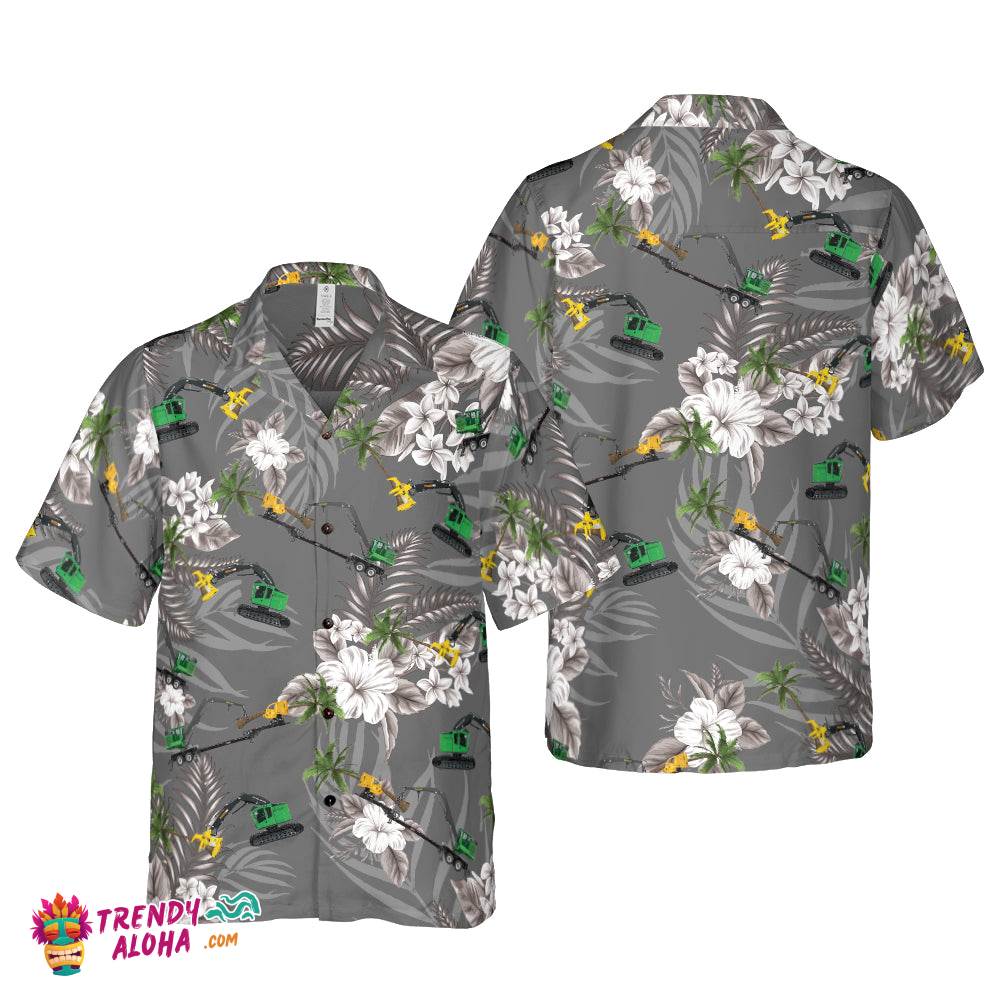 Gus Runde Gray Hawaiian Shirt