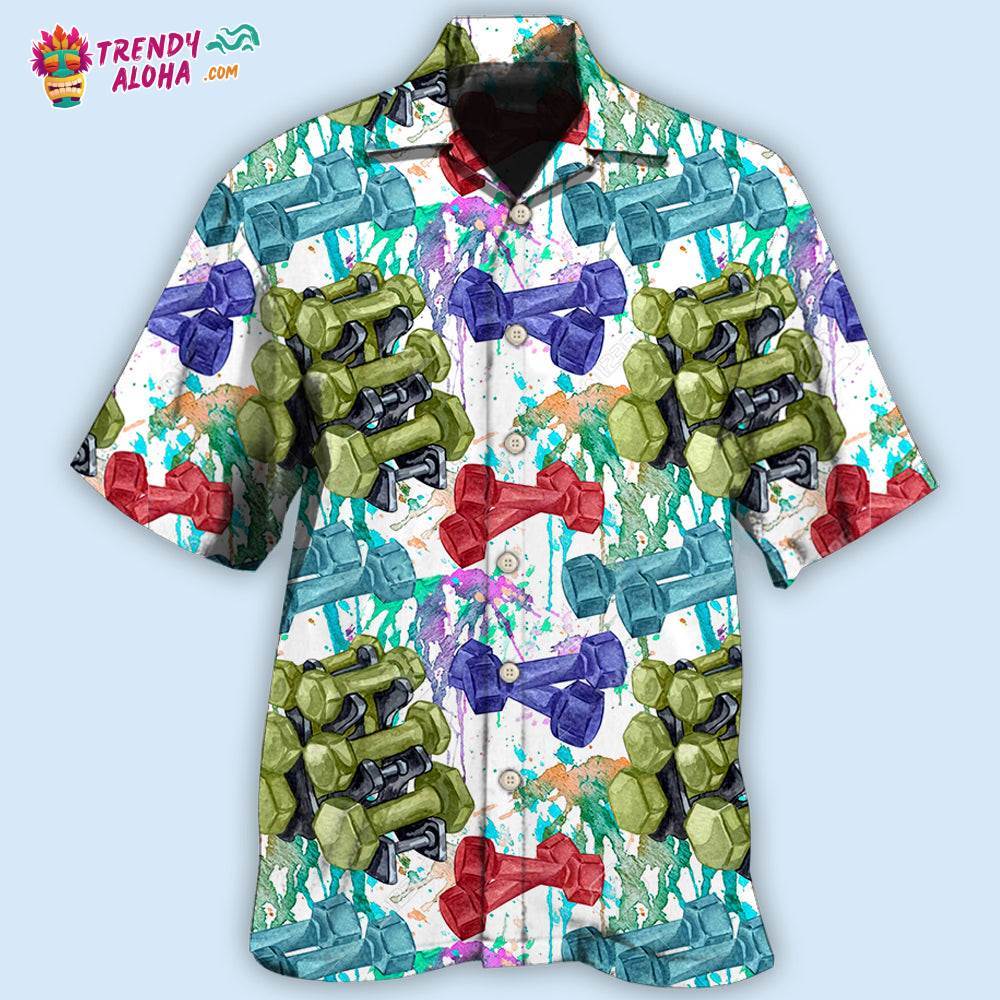Gym Colorful I’m So Happy Hawaiian Shirt – Trendy Aloha