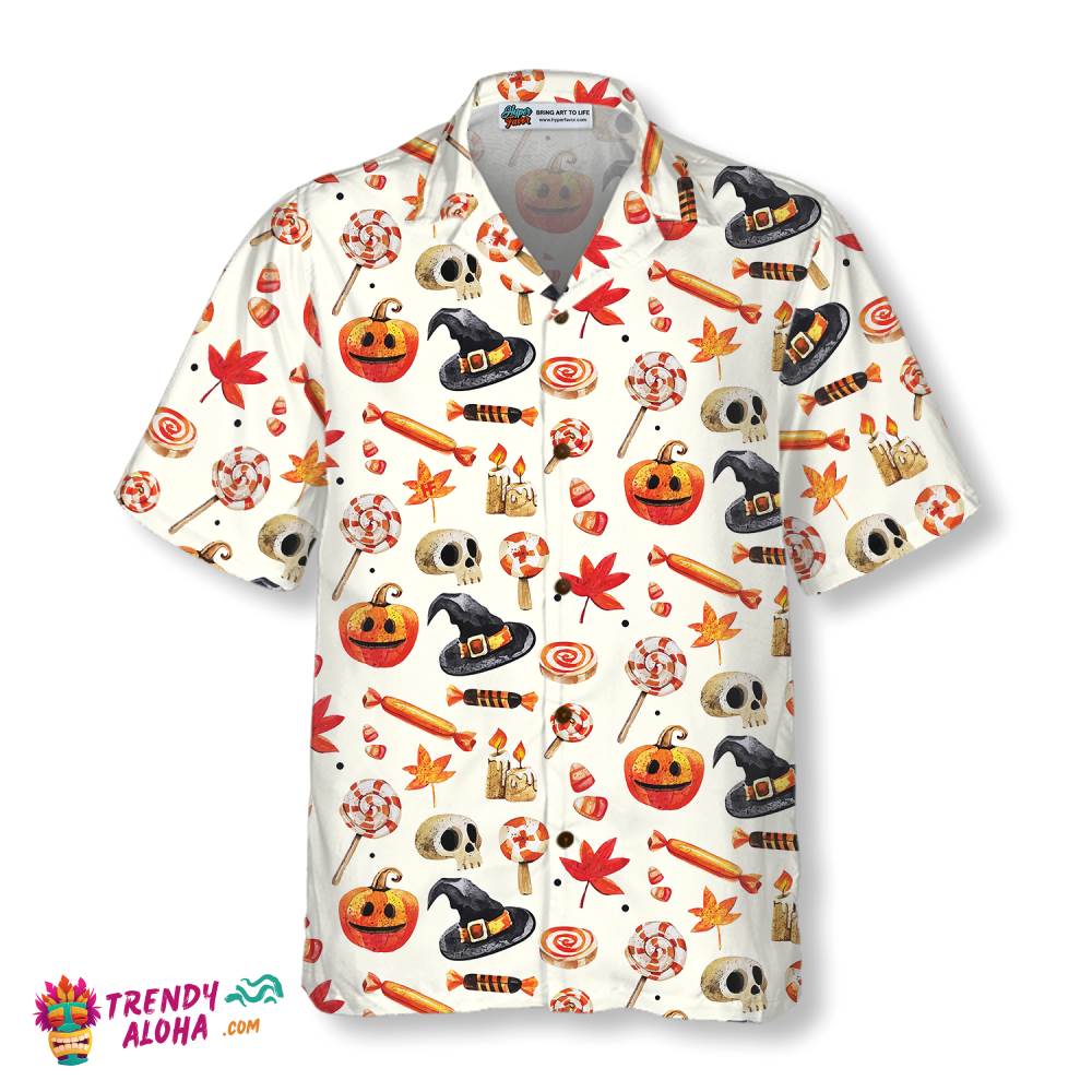 Halloween Art Print Hawaiian Shirt