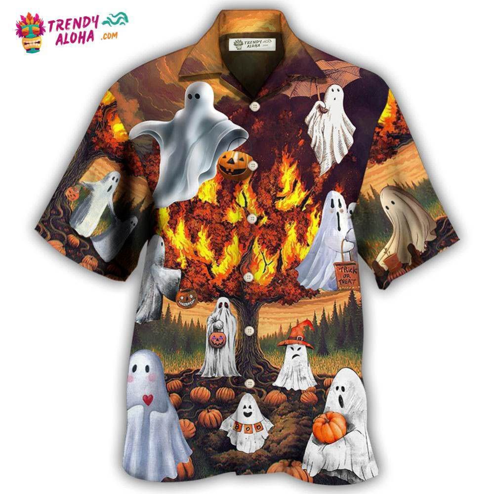 Halloween Boo Pumpkin Burning Scary Hawaiian Shirt – Trendy Aloha Halloween Boo Pumpkin Burning Scary Hawaiian Shirt – Trendy Aloha