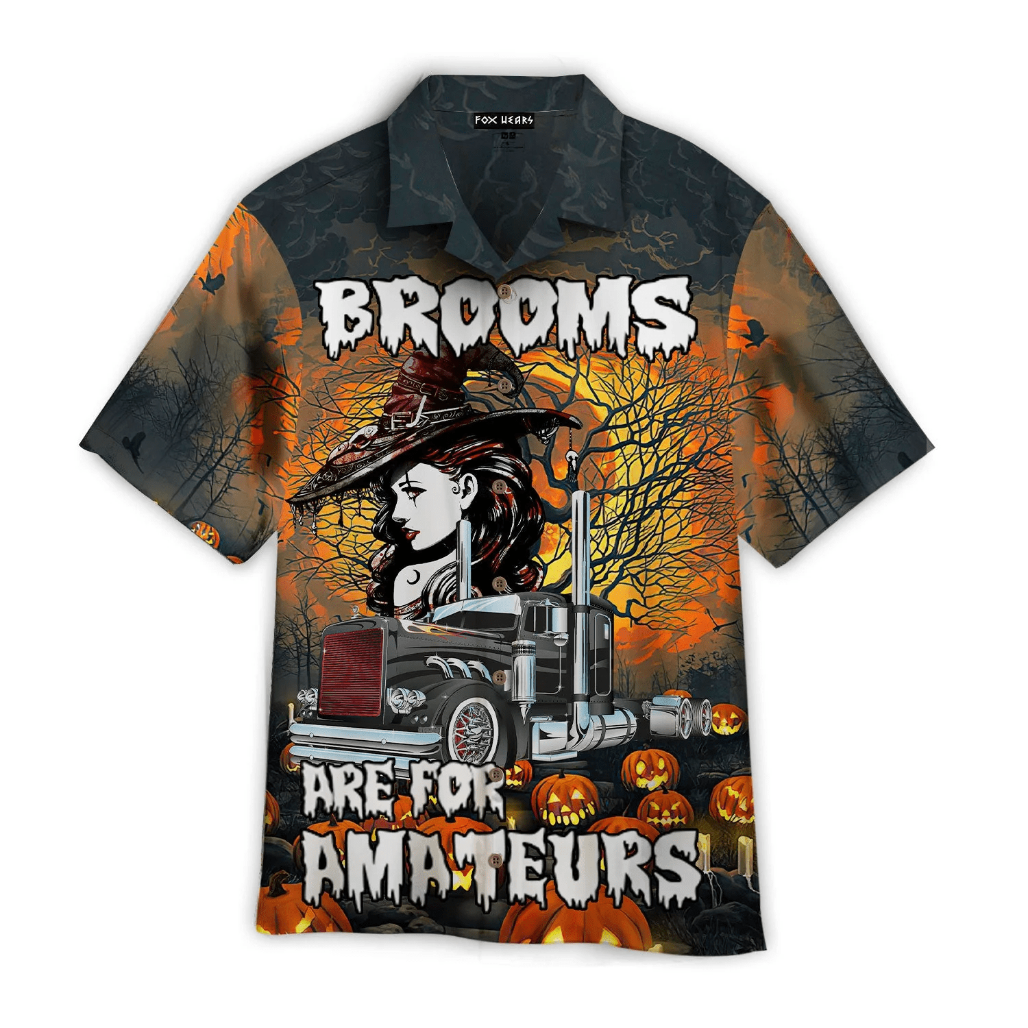 Halloween Brooms Are For Amateurs Trendy Hawaiian Shirt  Aloha Shirt