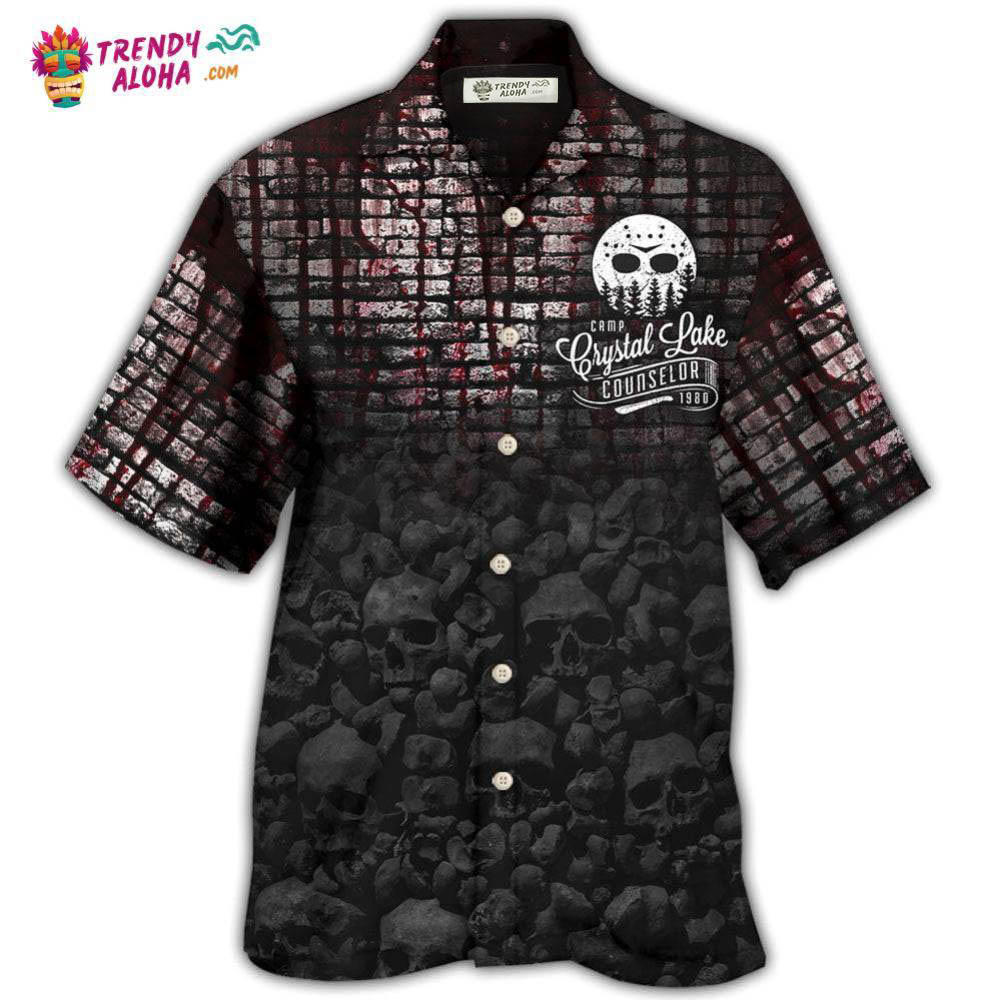 Halloween Camp Crystal Lake Counselor 1980 Hawaiian Shirt – Trendy Aloha Halloween Camp Crystal Lake Counselor 1980 Hawaiian Shirt – Trendy Aloha