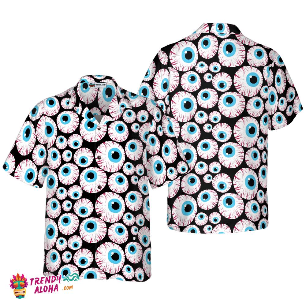 Halloween Creepy Eyeballs Hawaiian Shirt