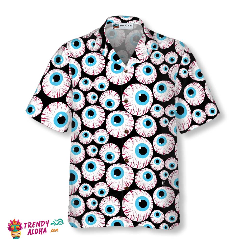 Halloween Creepy Eyeballs Hawaiian Shirt