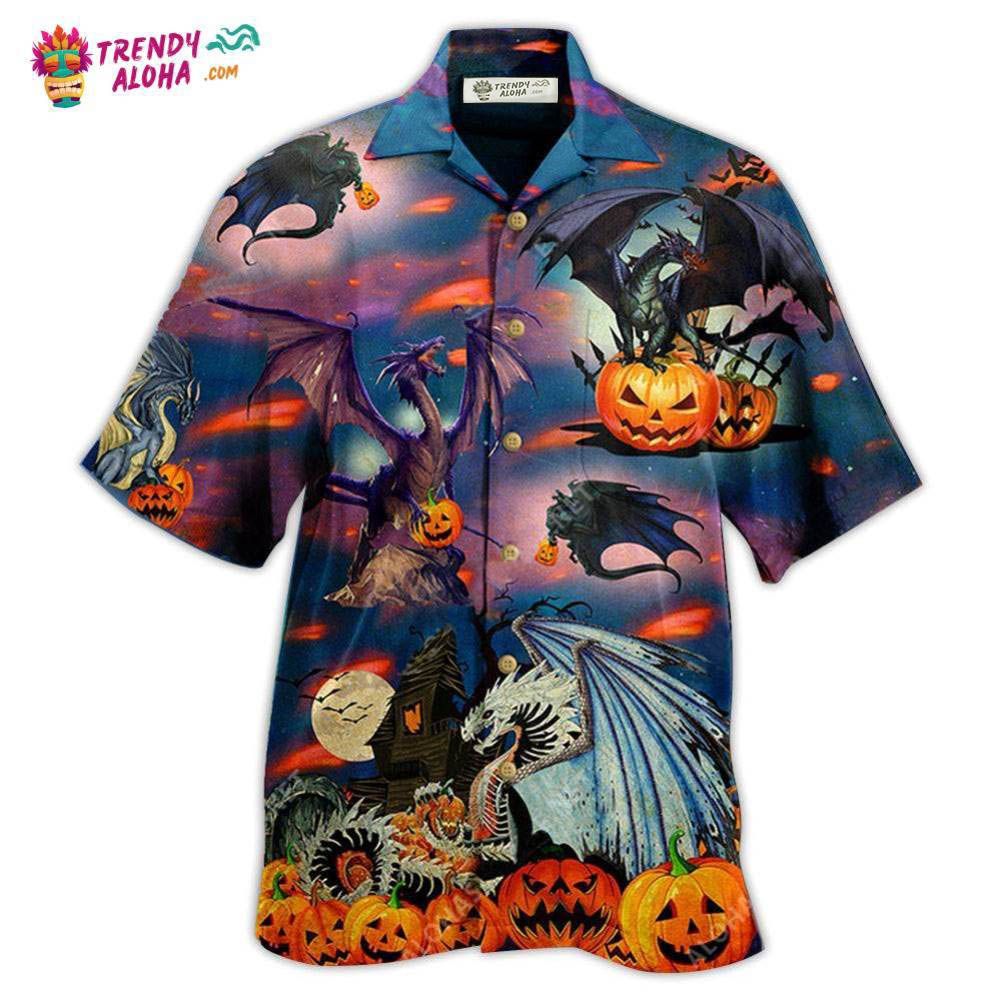 Halloween Dragon And Halloween Scaredy Hawaiian Shirt – Trendy Aloha