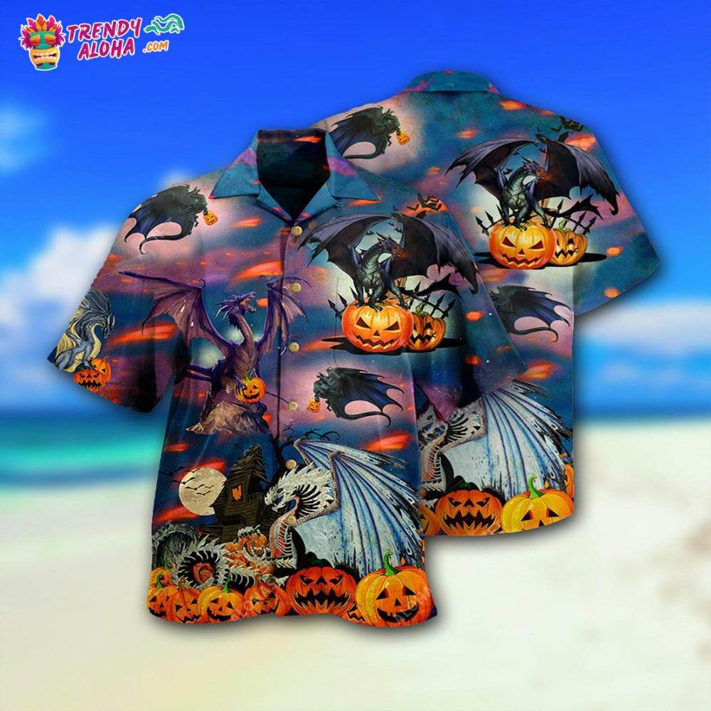 Halloween Dragon And Halloween Scaredy Hawaiian Shirt – Trendy Aloha