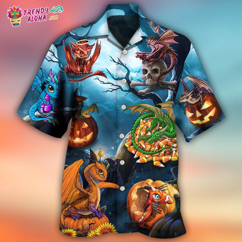 Halloween Dragon Pumpkin Scary Sky Night Hawaiian Shirt – Trendy Aloha